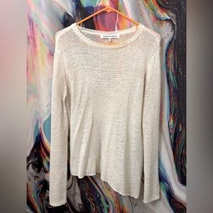 Cupcakes and Cashmere Women’s Ivory Asymmetrical Hem Knit Sweater | Size M